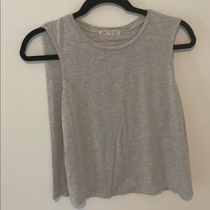 Joah Brown gray crop tank
